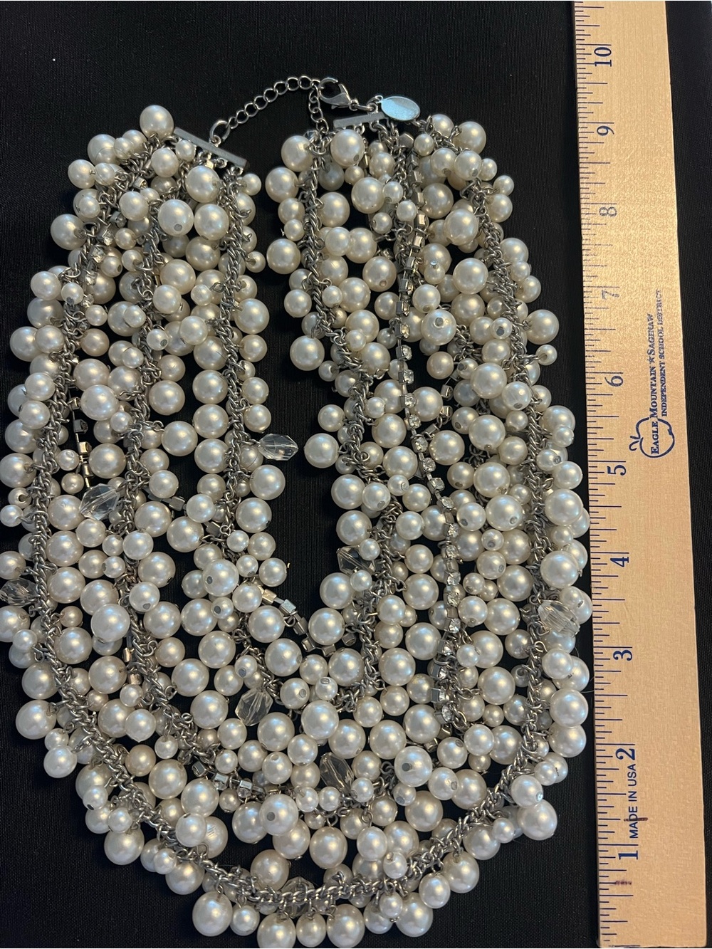 White House Black Market Multi-Strand Pearl/Crystal  Necklace - Picture 4 of 4